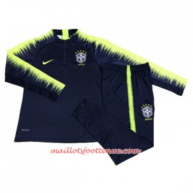 Brésil Ensemble Sweat d'entrainement 2018 Bleu